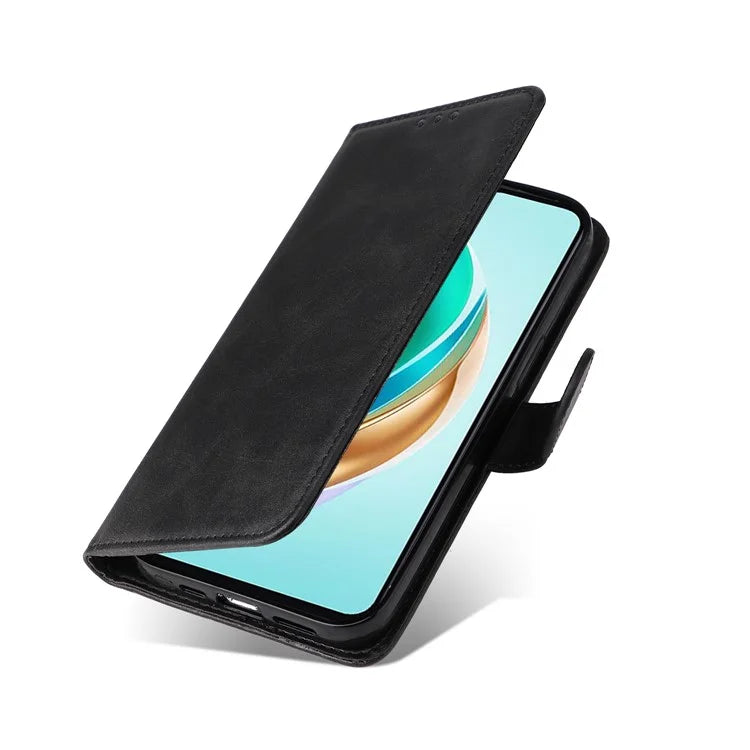 For Honor X6b 4G Case PU Leather Phone Cover with Cash  /  Card Slots