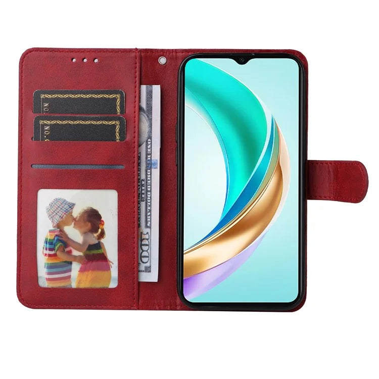 For Honor X6b 4G Case PU Leather Phone Cover with Cash  /  Card Slots