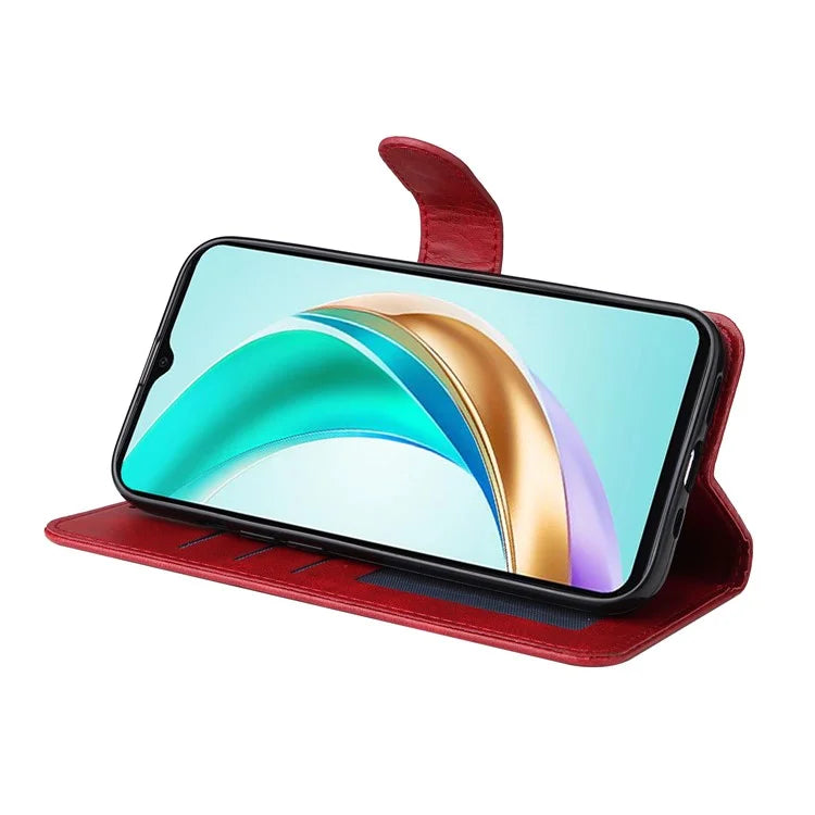 For Honor X6b 4G Case PU Leather Phone Cover with Cash  /  Card Slots