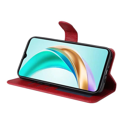 For Honor X6b 4G Case PU Leather Phone Cover with Cash  /  Card Slots