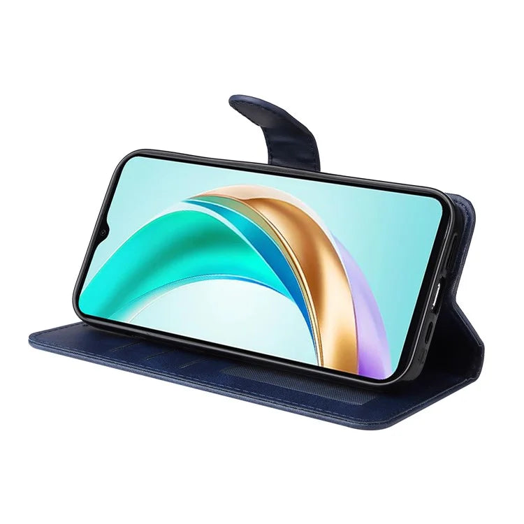 For Honor X6b 4G Case PU Leather Phone Cover with Cash  /  Card Slots