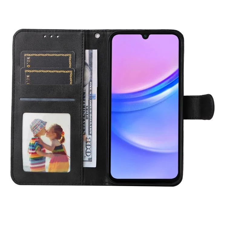 For Samsung Galaxy A16 5G Case PU Leather Phone Cover with Cash  /  Card Slots