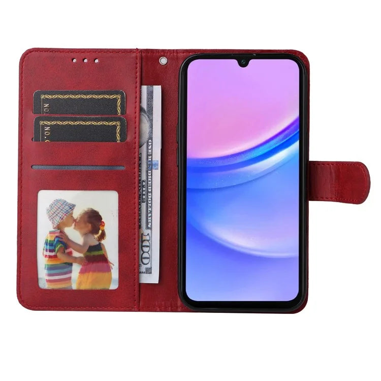 For Samsung Galaxy A16 5G Case PU Leather Phone Cover with Cash  /  Card Slots