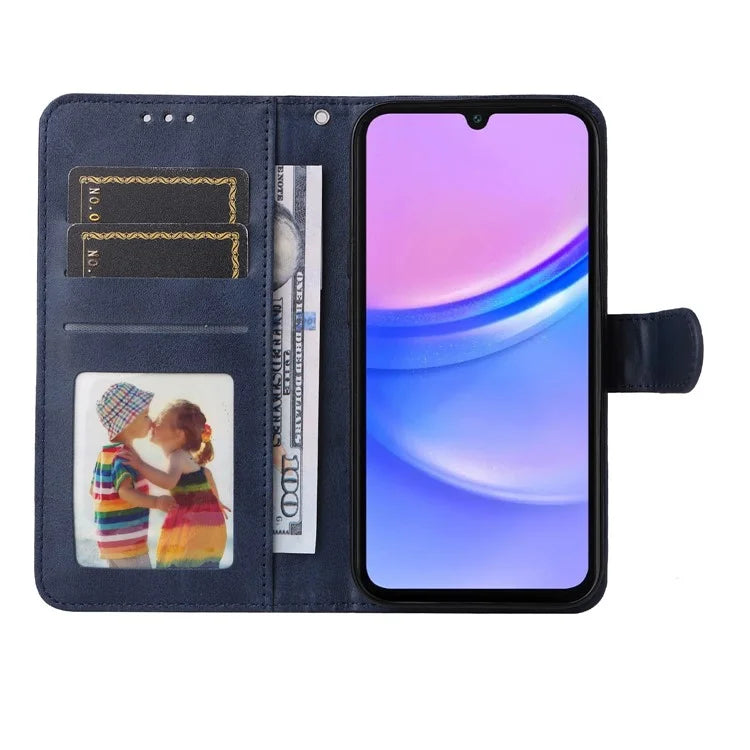 For Samsung Galaxy A16 5G Case PU Leather Phone Cover with Cash  /  Card Slots