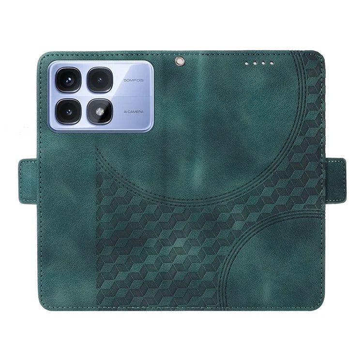 For Xiaomi Redmi K70 Ultra Case PU Leather Phone Cover Rhombus Starry Imprinted