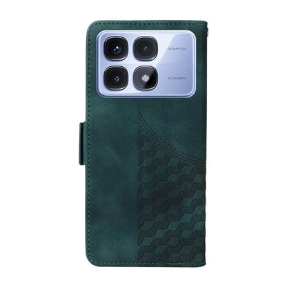 For Xiaomi Redmi K70 Ultra Case PU Leather Phone Cover Rhombus Starry Imprinted