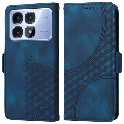 For Xiaomi Redmi K70 Ultra Case PU Leather Phone Cover Rhombus Starry Imprinted