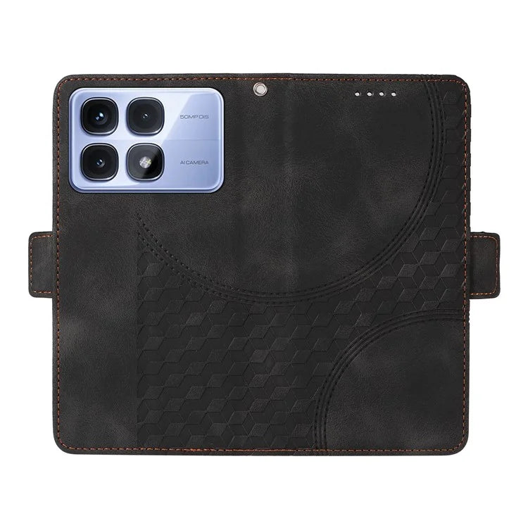 For Xiaomi Redmi K70 Ultra Case PU Leather Phone Cover Rhombus Starry Imprinted