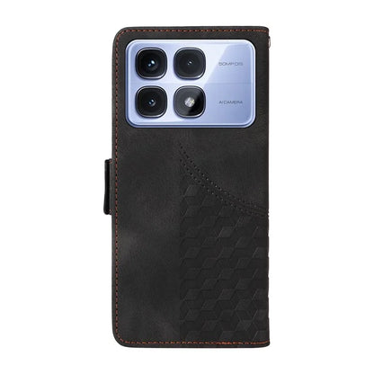 For Xiaomi Redmi K70 Ultra Case PU Leather Phone Cover Rhombus Starry Imprinted