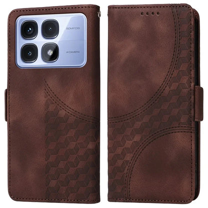 For Xiaomi Redmi K70 Ultra Case PU Leather Phone Cover Rhombus Starry Imprinted