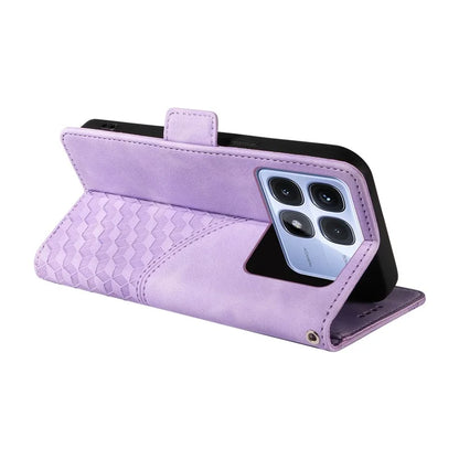 For Xiaomi Redmi K70 Ultra Case PU Leather Phone Cover Rhombus Starry Imprinted