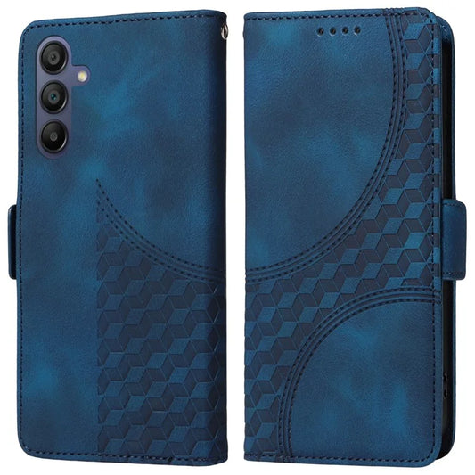 For Samsung Galaxy A16 5G Case PU Leather Phone Cover Rhombus Starry Imprinted