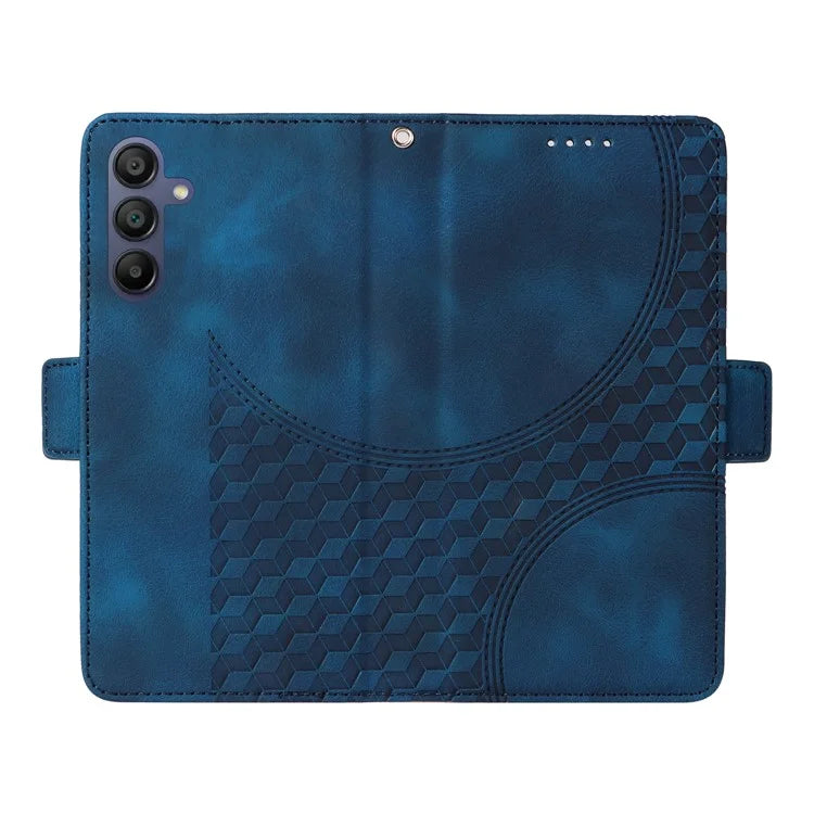 For Samsung Galaxy A16 5G Case PU Leather Phone Cover Rhombus Starry Imprinted