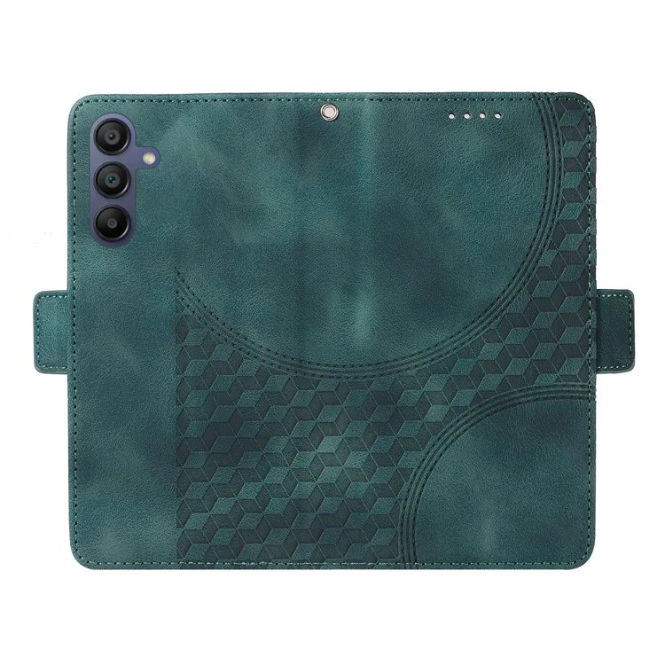 For Samsung Galaxy A16 5G Case PU Leather Phone Cover Rhombus Starry Imprinted