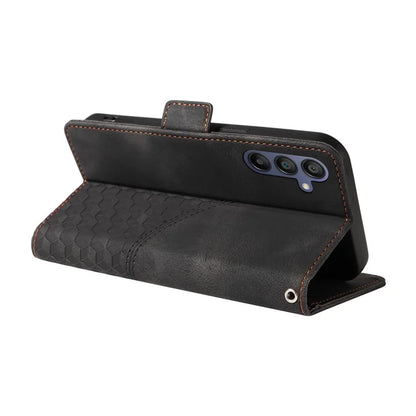 For Samsung Galaxy A16 5G Case PU Leather Phone Cover Rhombus Starry Imprinted