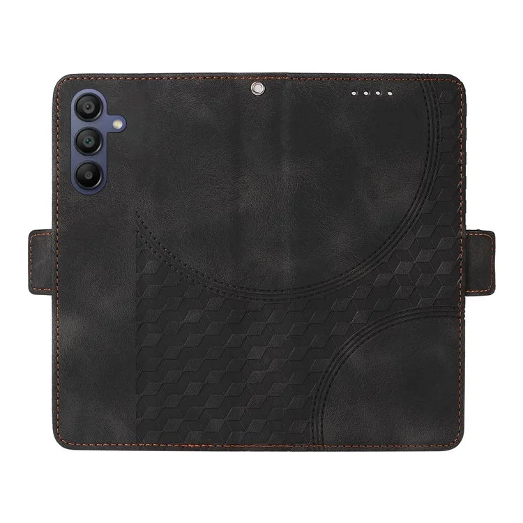 For Samsung Galaxy A16 5G Case PU Leather Phone Cover Rhombus Starry Imprinted