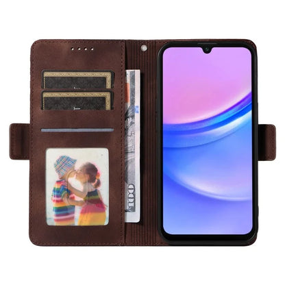 For Samsung Galaxy A16 5G Case PU Leather Phone Cover Rhombus Starry Imprinted
