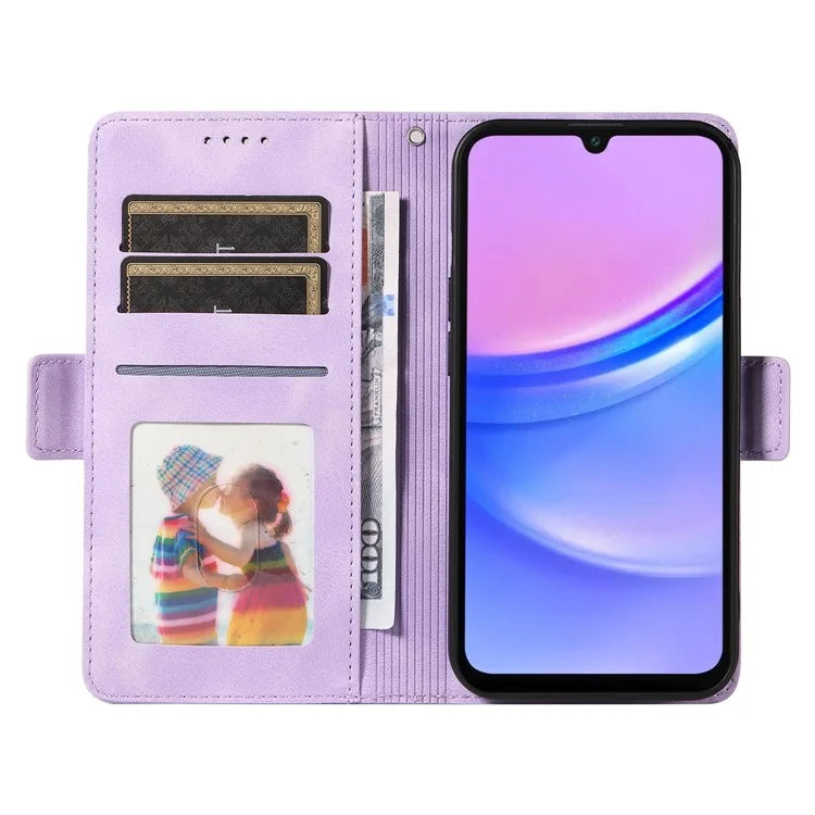 For Samsung Galaxy A16 5G Case PU Leather Phone Cover Rhombus Starry Imprinted
