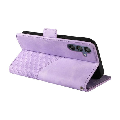 For Samsung Galaxy A16 5G Case PU Leather Phone Cover Rhombus Starry Imprinted