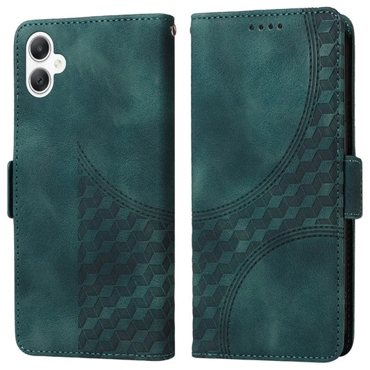 For Samsung Galaxy A06 Case PU Leather Phone Cover Rhombus Starry Imprinted