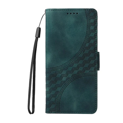 For Samsung Galaxy A06 Case PU Leather Phone Cover Rhombus Starry Imprinted
