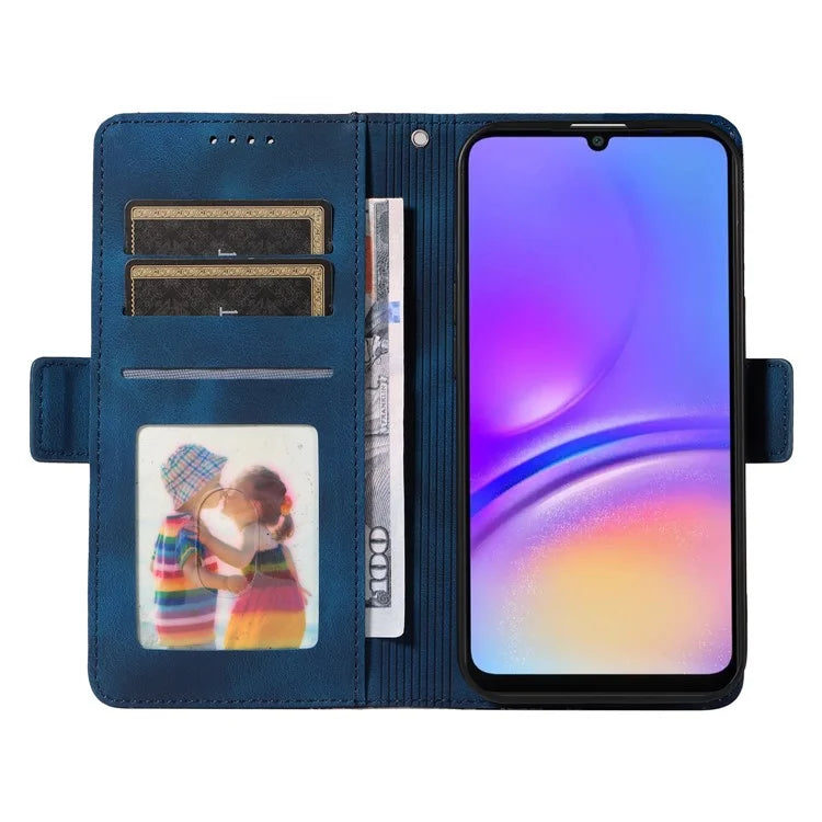 For Samsung Galaxy A06 Case PU Leather Phone Cover Rhombus Starry Imprinted