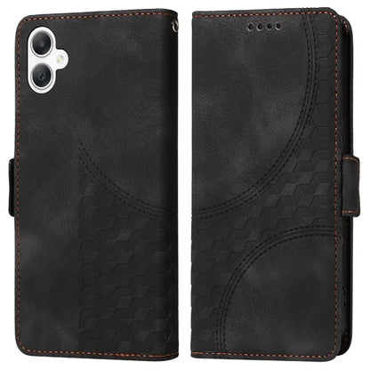 For Samsung Galaxy A06 Case PU Leather Phone Cover Rhombus Starry Imprinted