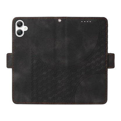 For Samsung Galaxy A06 Case PU Leather Phone Cover Rhombus Starry Imprinted