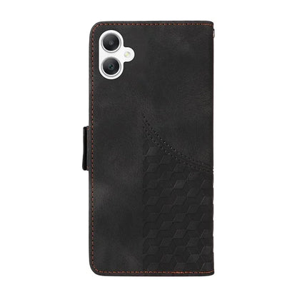 For Samsung Galaxy A06 Case PU Leather Phone Cover Rhombus Starry Imprinted