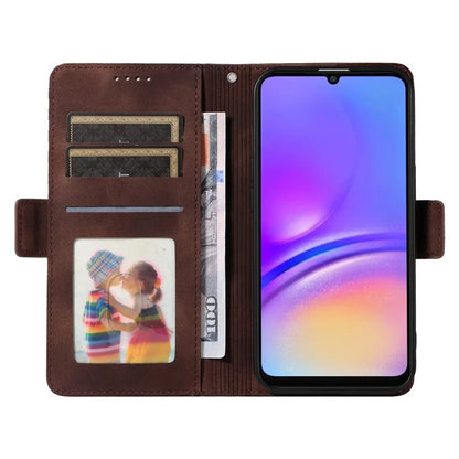 For Samsung Galaxy A06 Case PU Leather Phone Cover Rhombus Starry Imprinted