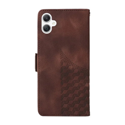 For Samsung Galaxy A06 Case PU Leather Phone Cover Rhombus Starry Imprinted