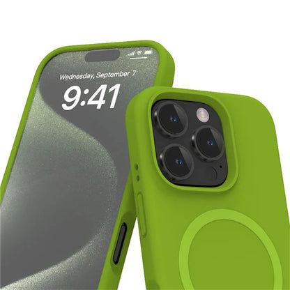 For iPhone 16 Pro Max Case Compatible with MagSafe PC+Liquid Silicone Phone Cover