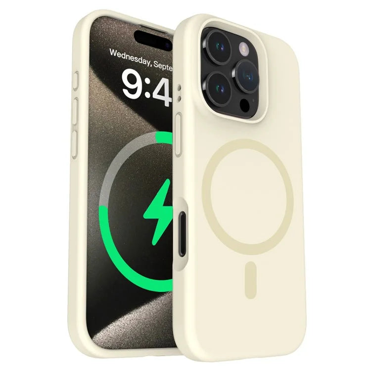 For iPhone 16 Pro Max Case Compatible with MagSafe PC+Liquid Silicone Phone Cover