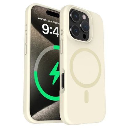 For iPhone 16 Pro Max Case Compatible with MagSafe PC+Liquid Silicone Phone Cover