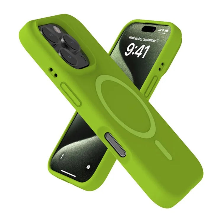 For iPhone 16 Pro Max Case Compatible with MagSafe PC+Liquid Silicone Phone Cover