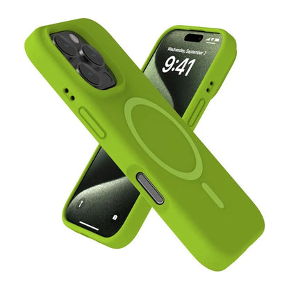 For iPhone 16 Pro Max Case Compatible with MagSafe PC+Liquid Silicone Phone Cover