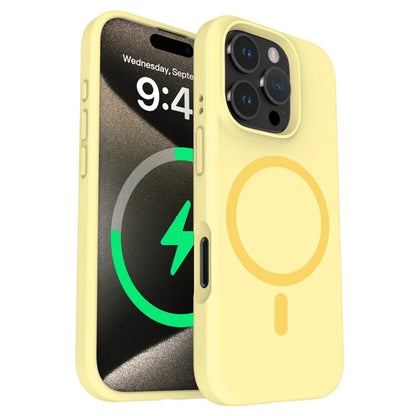 For iPhone 16 Pro Max Case Compatible with MagSafe PC+Liquid Silicone Phone Cover