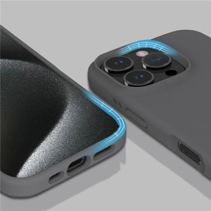 For iPhone 16 Pro Case PC+Liquid Silicone Anti-Scratch Lining Phone Cover