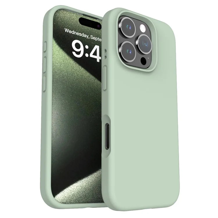 For iPhone 16 Pro Case PC+Liquid Silicone Anti-Scratch Lining Phone Cover