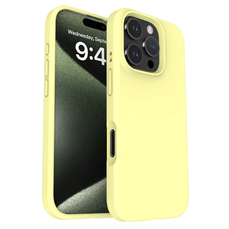 For iPhone 16 Pro Case PC+Liquid Silicone Anti-Scratch Lining Phone Cover