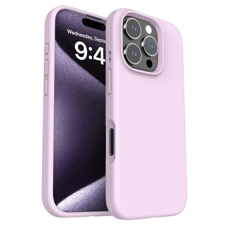 For iPhone 16 Pro Case PC+Liquid Silicone Anti-Scratch Lining Phone Cover