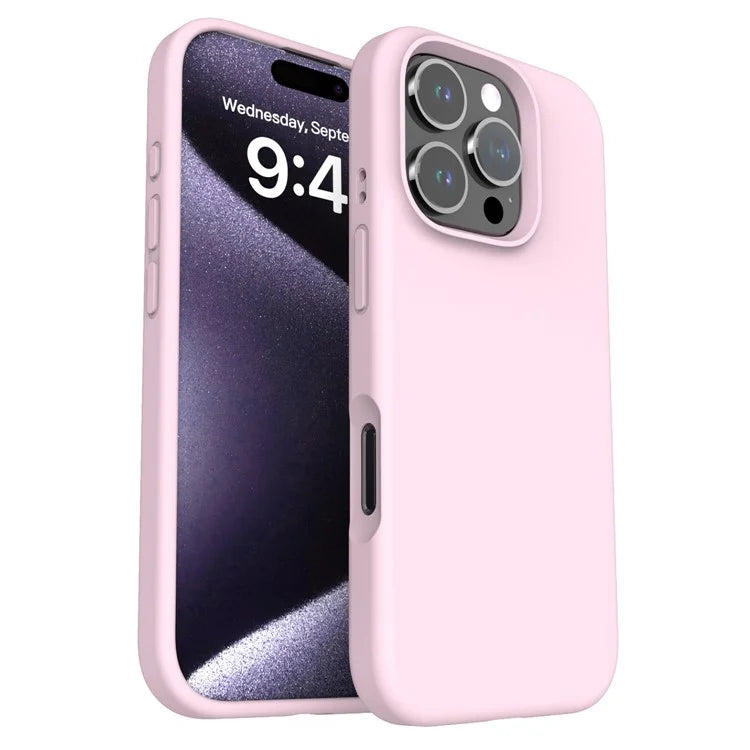 For iPhone 16 Pro Case PC+Liquid Silicone Anti-Scratch Lining Phone Cover