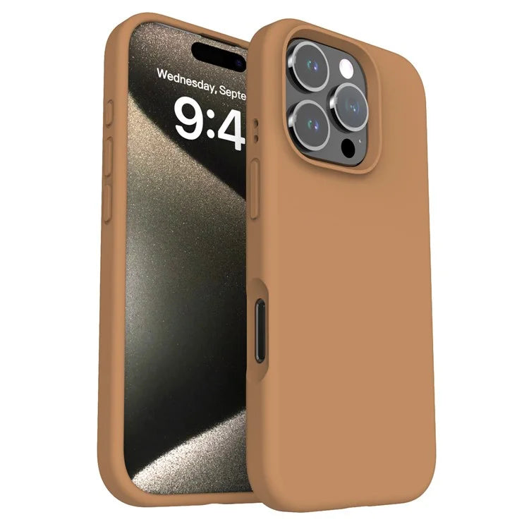 For iPhone 16 Pro Case PC+Liquid Silicone Anti-Scratch Lining Phone Cover