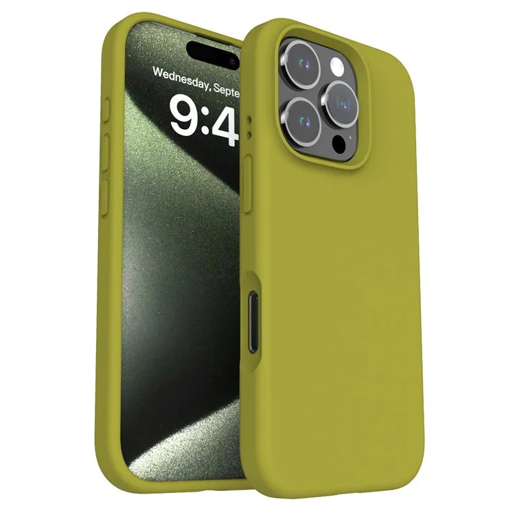 For iPhone 16 Pro Case PC+Liquid Silicone Anti-Scratch Lining Phone Cover