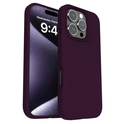 For iPhone 16 Pro Case PC+Liquid Silicone Anti-Scratch Lining Phone Cover