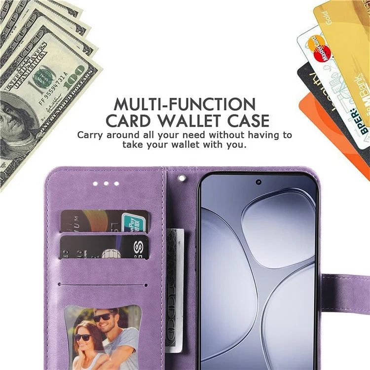 For Xiaomi Redmi K70 Ultra Case PU Leather Wallet Floral Phone Cover Stand View