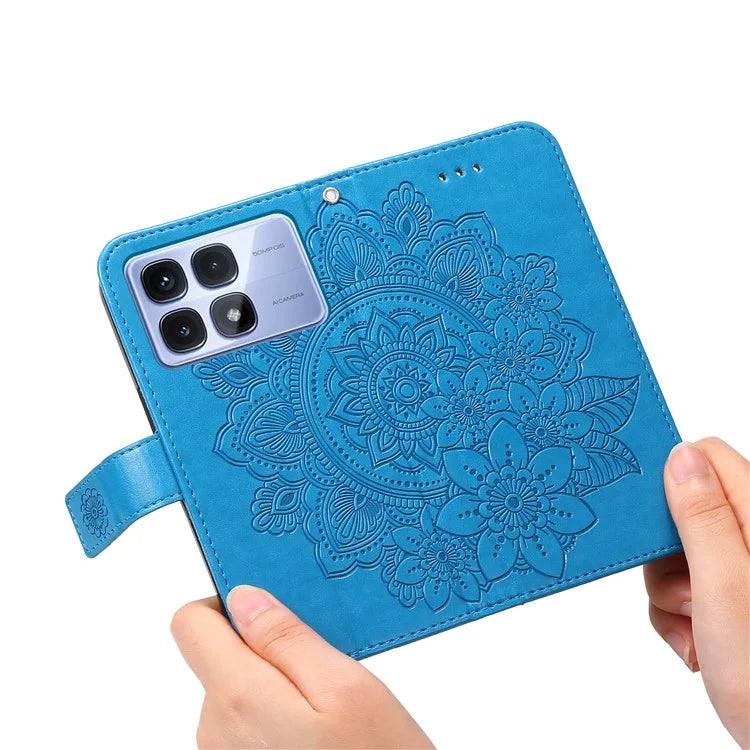 For Xiaomi Redmi K70 Ultra Case PU Leather Wallet Floral Phone Cover Stand View