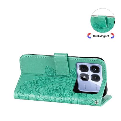 For Xiaomi Redmi K70 Ultra Case PU Leather Wallet Floral Phone Cover Stand View