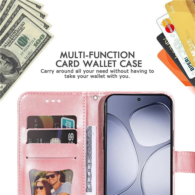 For Xiaomi Redmi K70 Ultra Case PU Leather Wallet Floral Phone Cover Stand View