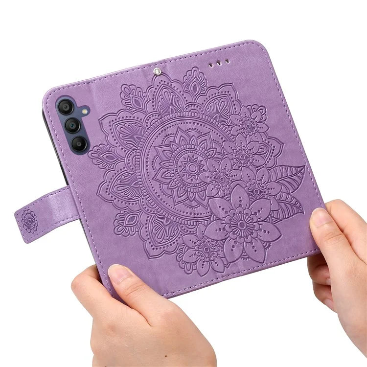 For Samsung Galaxy A16 5G Case PU Leather Wallet Floral Phone Cover Stand View